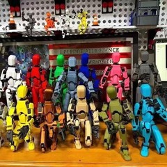 Intricately Designed T-13 Action Figure Set – 9PCS 3D Printed Fun for All Ages