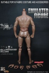 ZC Toys 1/6th Muscular Flexible Male Figure Body Fit 12″ Hot Head Sculpt Model
