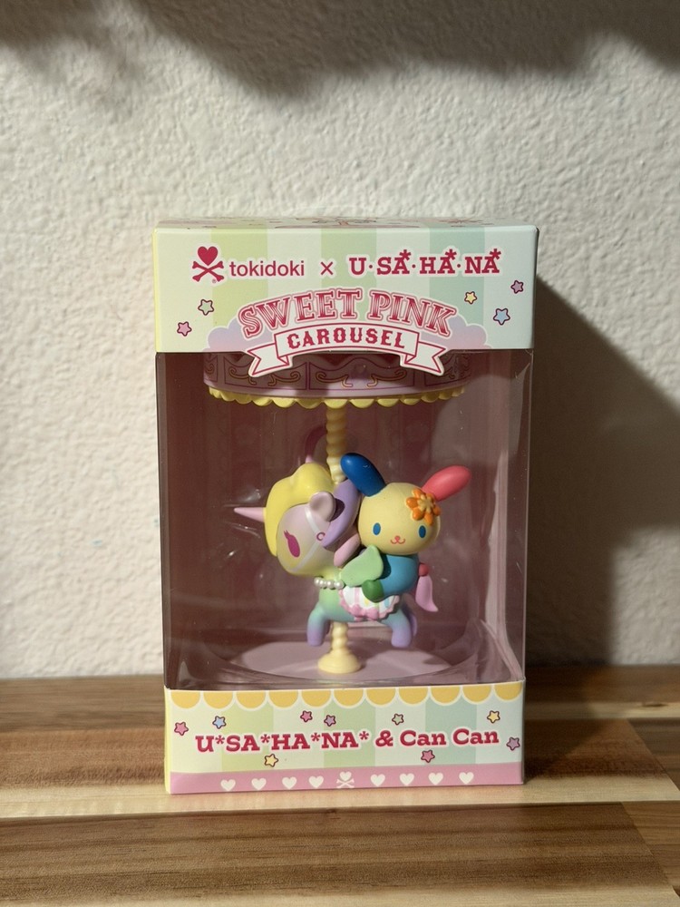 Tokidoki x Hello Kitty Sweet Pink Carousel U*SA*HA*NA & Can Can Figure NEW