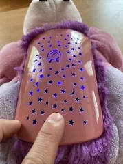 Dream Lites Pillow Pets Butterfly Pink Purple Light-Up Nightlight Stars Pattern