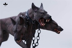 JXK 1/6 Fierce Hell Three-headed Dog Figure Animal Model Adult Xmas Gift Toys