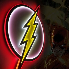 THE FLASH DC LOGO LIGHT Large LED 23″ Store Display Comic Sign BRANDLITE