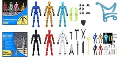 6 Pack Action Figures Plastic 3D Printed Multi-Jointed Poseable Toys for Play…