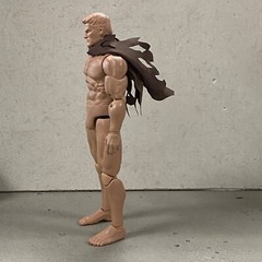 SU-CH-375SCR-TN: Short Wired Fabric Scarf for 1/12 or 1/18 figure – Dark Brown