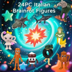24PCS Italian Brainrot Steal a Brainrot Toys, Brain Rot Action Figure, 1.8″ T…