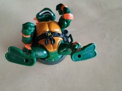 1991 TMNT Talking Michelangelo & Leonardo with Quip Strips – Working
