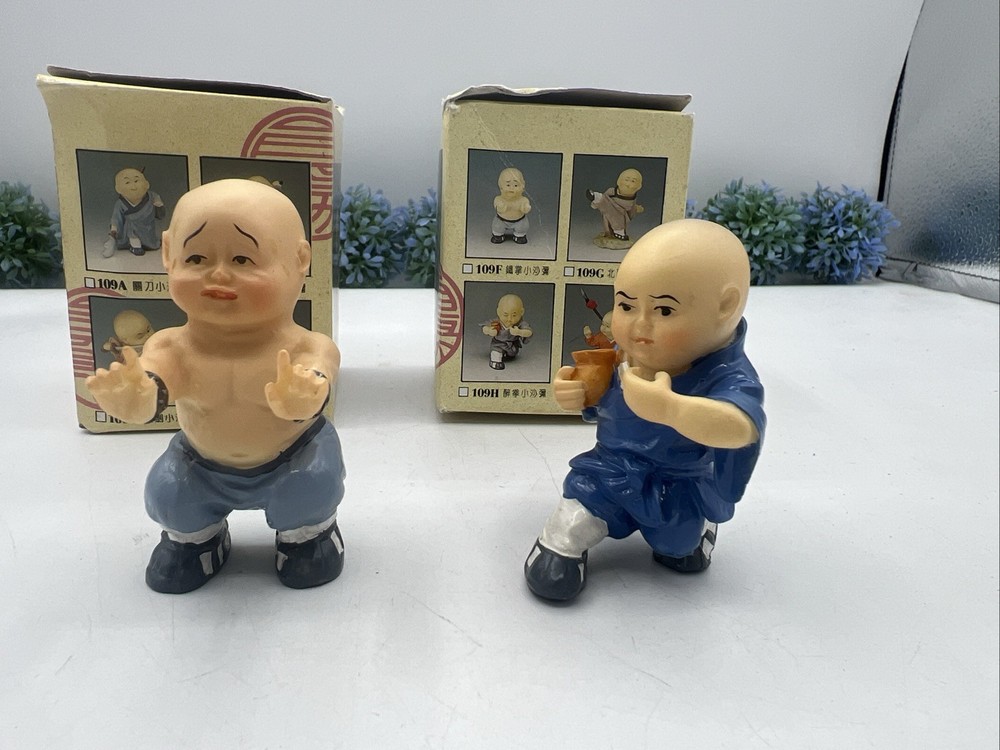 Vintage Chinese Kung Fu Martial Arts Fight Pose Figure LOT 2
