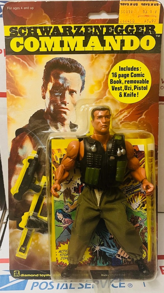 Vintage 1985 Diamond Toymakers Arnold Schwarzenegger Commando Matrix nice sealed