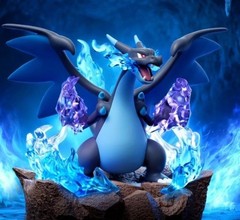 Mega Charizard X Figure with Flame Effect and LED Light, Brand New