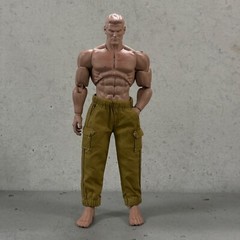 SU-CH-GPT-KAH: 1/12 Khaki Cargo Ankle Pants for 6″ action figure body