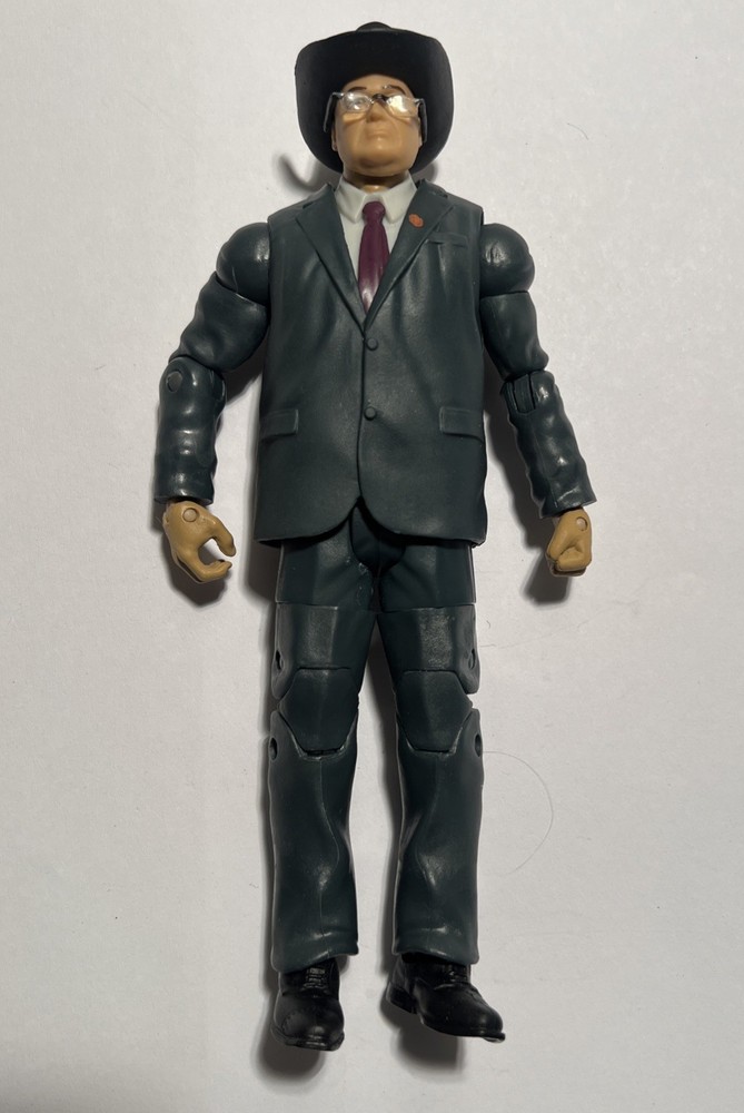 WWE MATTEL JIM ROSS ELITE BUILD A ACTION FIGURE BEST OF PPV RARE AEW w/ GLASSES