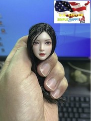 Z6TOYS 1/6 Female Head Sculpt BROWN Movable Eyes For 12″ Figure ZC016 D ❶USA❶