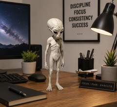 In Vivo 17 Inspired Alien Figurine 18cm Hand Painted Disclosure Day Collectible
