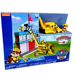 Paw Patrol Rubble Bulldozer Post Office Rescue Figure Playset RARE 2016 HTF Toys