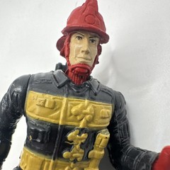 Chap Mei Fire Fighter Fireman Action Figure Black, Yellow Red Helmet 4″ Figurine
