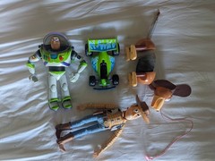 Toy Story Collection: Woody, Buzz Lightyear, Slink, and R.C. Excellent Condition