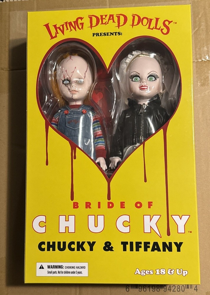 Mezco Toyz LDD Living Dead Dolls Bride of Chucky Chucky Tiffany Set New In Hand