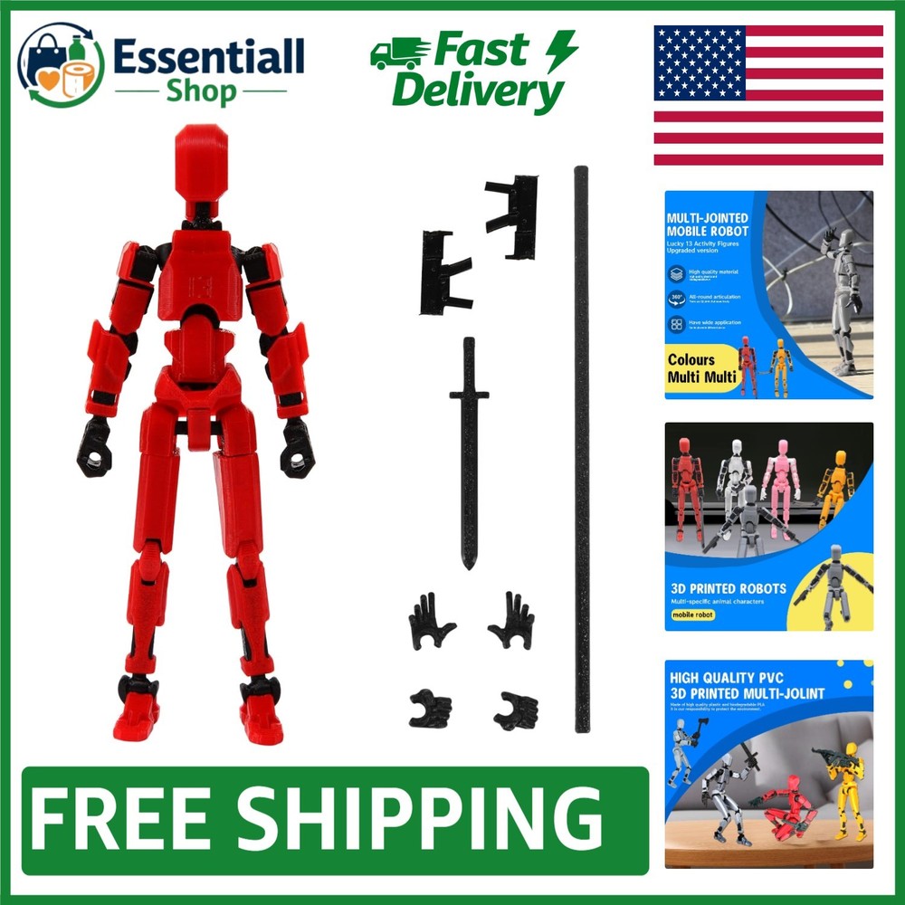 Titan 13 3D Printed Action Figure – Fully Articulated Customizable Robot Toy