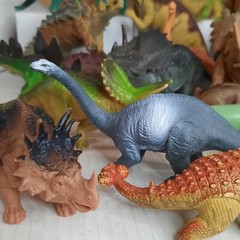Dinosaurs Action Figures Lot Jurassic Toy Collection Set Science Junk Bundle VTG