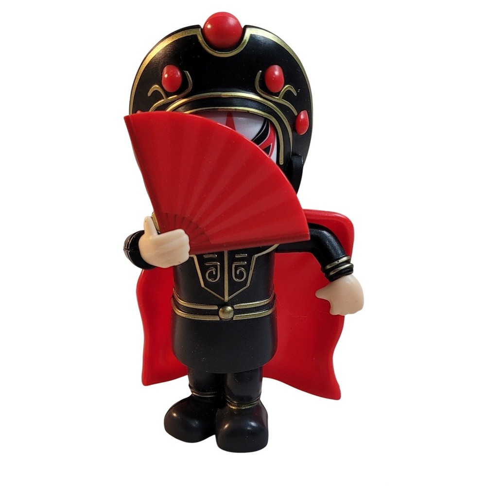 Chinese Sichuan Opera Face Changing Doll Bian Lian Figure Black Red Gold