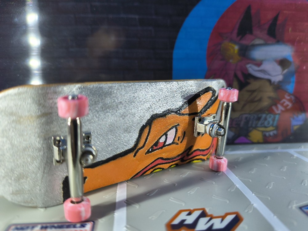Hand Engraved Charizard 34*100mm Pro Fingerboard Deck (DECK ONLY)