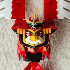 BANDAI Megazord Power Rangers Wild Force Sentai Gaoranger Gao Hunter Mini pla