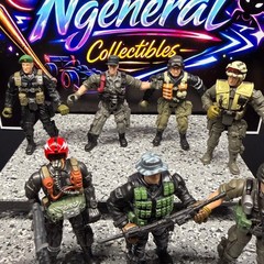 Chap-Mei Lot of 9 Soldiers with Tactical Weapons and Accessories Set