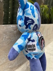 BAPE x BEARBRICK 400% Camo Plush Doll (with chain) – Pink / Blue / Green