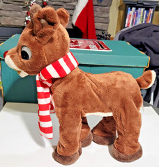 Rudolph the Red Nosed Reindeer 50 Years & Still Glowing Sings & Lights Up -Plush