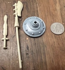 MOTU Weapons Lot Shield Dagger Axe Staff 1980s Mattel