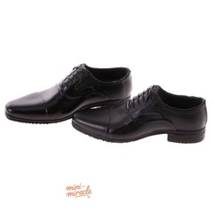 1/6 Scale Black Men Business Leather Shoes for 11.5”Soldiers Male Figure Rubber