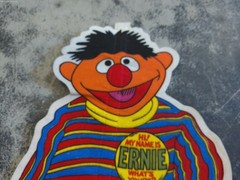 Vintage Sesame Street Live Ernie Muppets Felt Pennant 20″ 1975 Souvenir Large VG