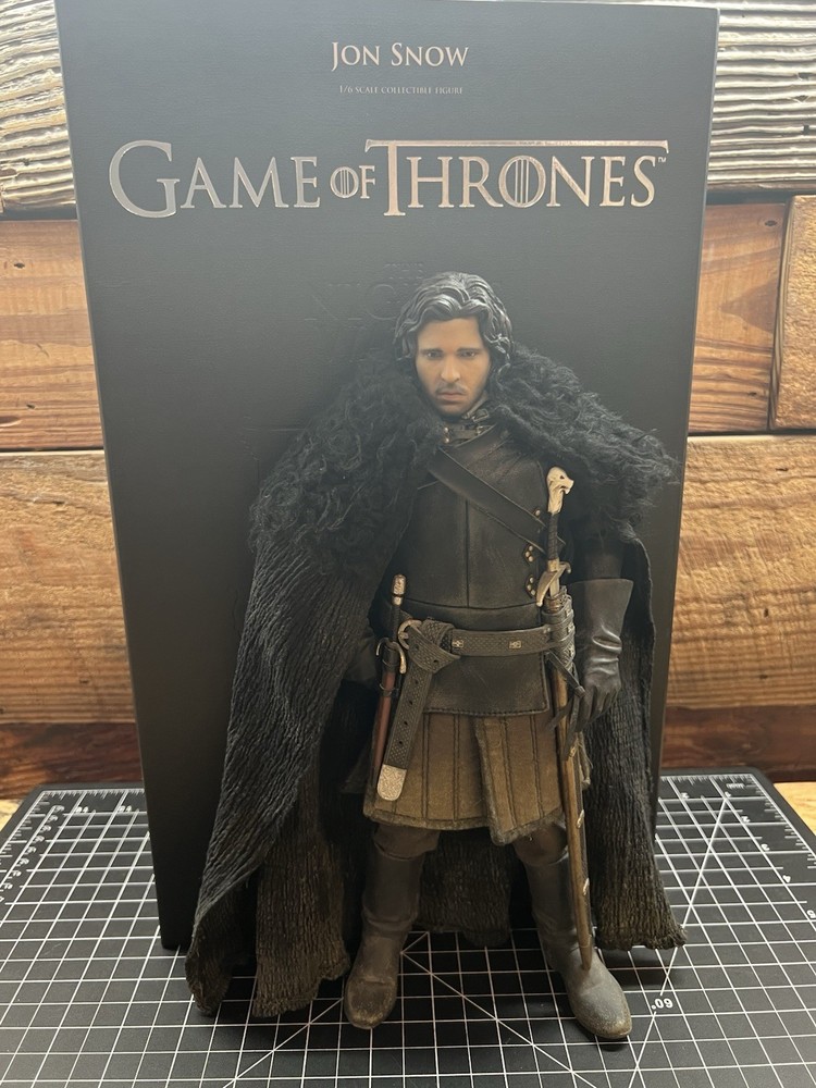 ThreeZero Jon Snow Nightwatch 1/6 Scale Figure Opened Complete Game of Thrones