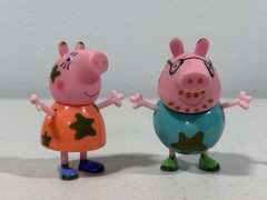 Vintage Peppa Pig Granny Pig Grandpa Figure Play Toy Peppa 2003 Figure Poseable