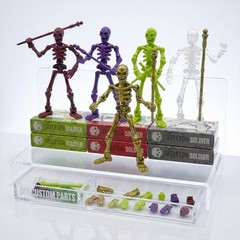 6 Pack T13 Skeleton Action Figure Set Each with Scepter & 2 Hand Types Titan …