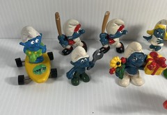 Vintage Smurfs Lot Of 11! Peyo Schleich Collectible Figures. 70’s mostly 80’s.