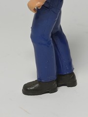 Vtg Tonka Adventure People Construction Worker Blue Shirt & Pants Figure (T2)