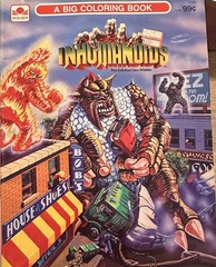 Vintage 1986 Hasbro INHUMANOIDS Golden Coloring Activity Book