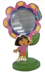 2007 Nickelodeon Jr. Dora the Explorer tabletop mirrorframe Withbuilt-in stand,