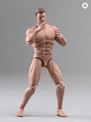 US 1:12 Flexible Muscular Male Strong Joint Body Head Hand Shape 6″ Figure