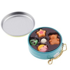 Japanese Blind Box Capsule Food Mini Cookie Tin Keychain Figure 1 Random Toy