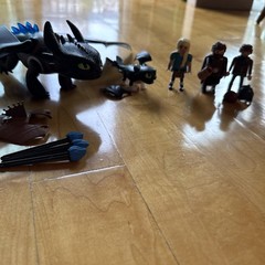 How To Train Your Dragon Playmobile Lot- Toothless Figure Minifigures Ect