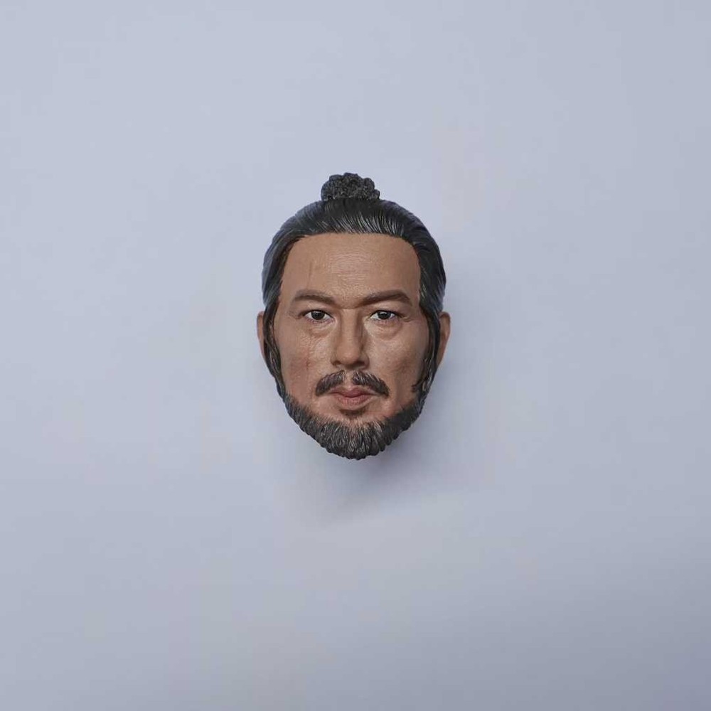 1/6 Male Miyamoto Musashi Beard Man Head Sculpt Model Fit 12″ Action Figure Doll