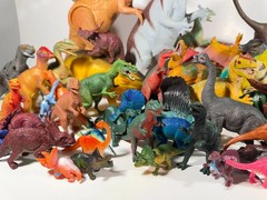Large Vintage Dinosaur Toy Collection 60 Prehistoric Action Figures Unbranded