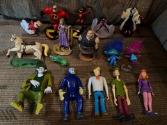 Disney dolls Incredibles Cruella Tangled Rapunzel Scooby Doo Trolls PVC figures