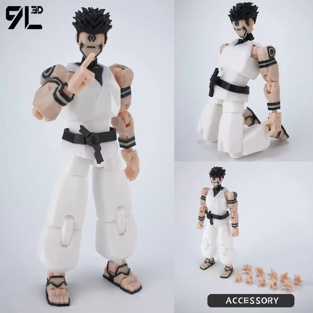 9L 3D Anime Figure Jujutsu Kaisen White Sukuna T13 Movable Dummy Lucky13