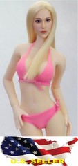1/6 woman classic pink Bikini Swimsuit Set For Phicen hot toys kumik US Seller