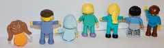 LOT OF (7) LEGO DUPLO MINI FIGURE PEOPLE – BABY KIDS ADULTS