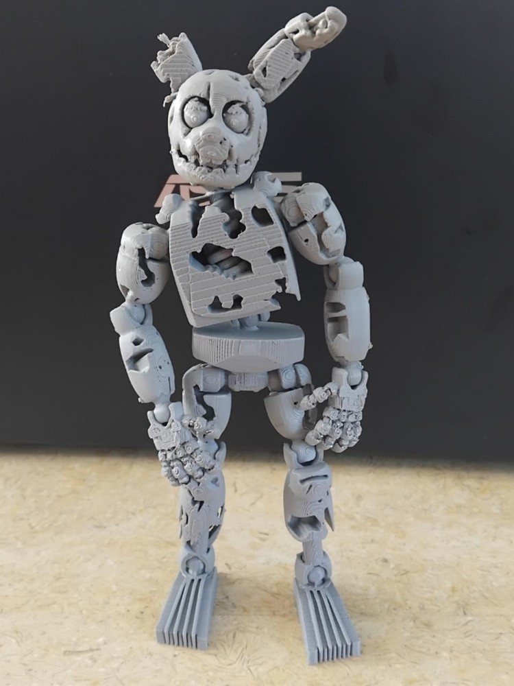 FNAF Springtrap 3D Printed Figure Articulated Model Toy w/ Parts