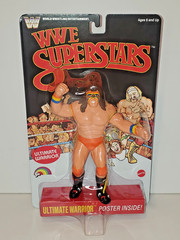 New WWE WWF LJN Superstars ULTIMATE WARRIOR Black Card Wrestling Figure Mattel